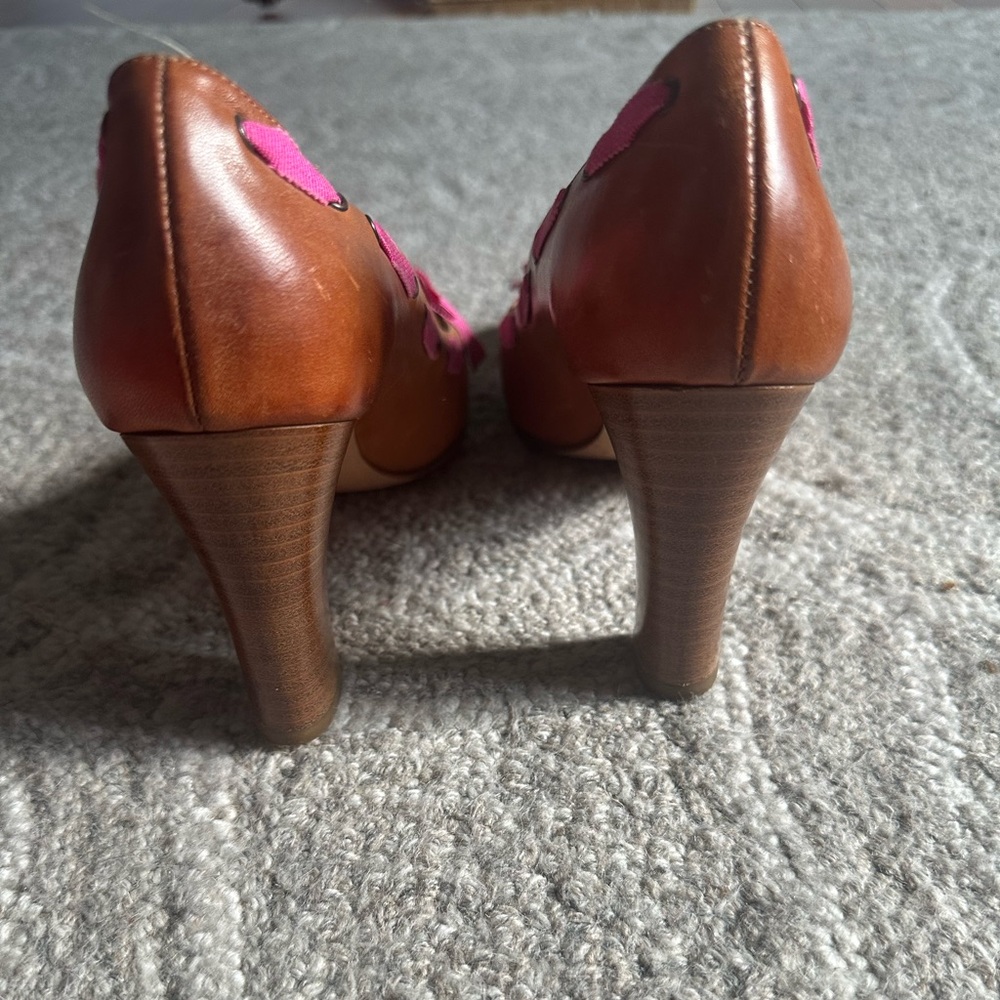 Ralph Lauren Brown Heeled Shoes - Picture 3 of 5